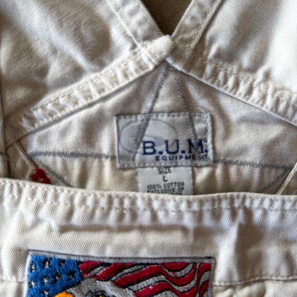 VINTAGE Y2K BUM EQUIPMENT OVERALL JORTS USA AMERICA GRUNGE BAGGY WOMENS LARGE - Picture 5 of 7